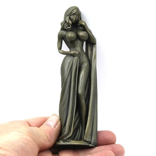 Female Nude in Bath Towel FRIDGE MAGNET Bronze Finish